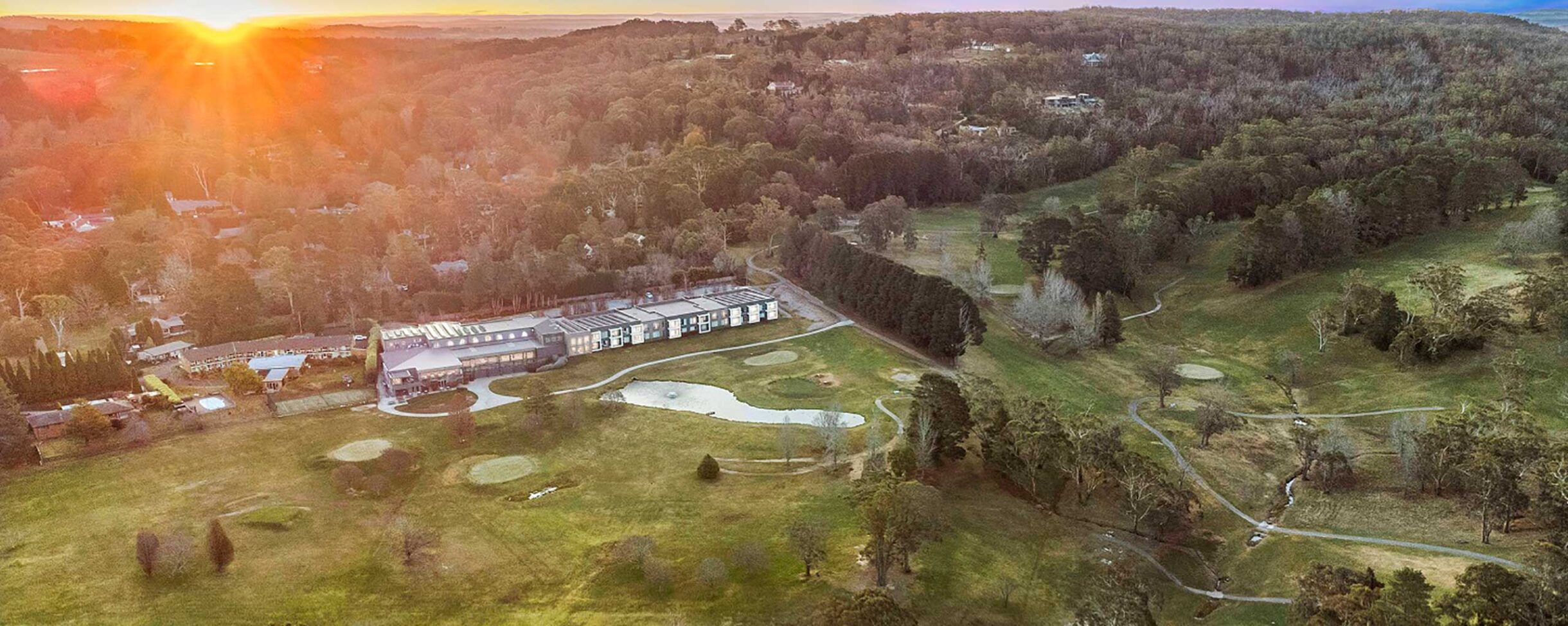 Hotel Golf Course Drone view